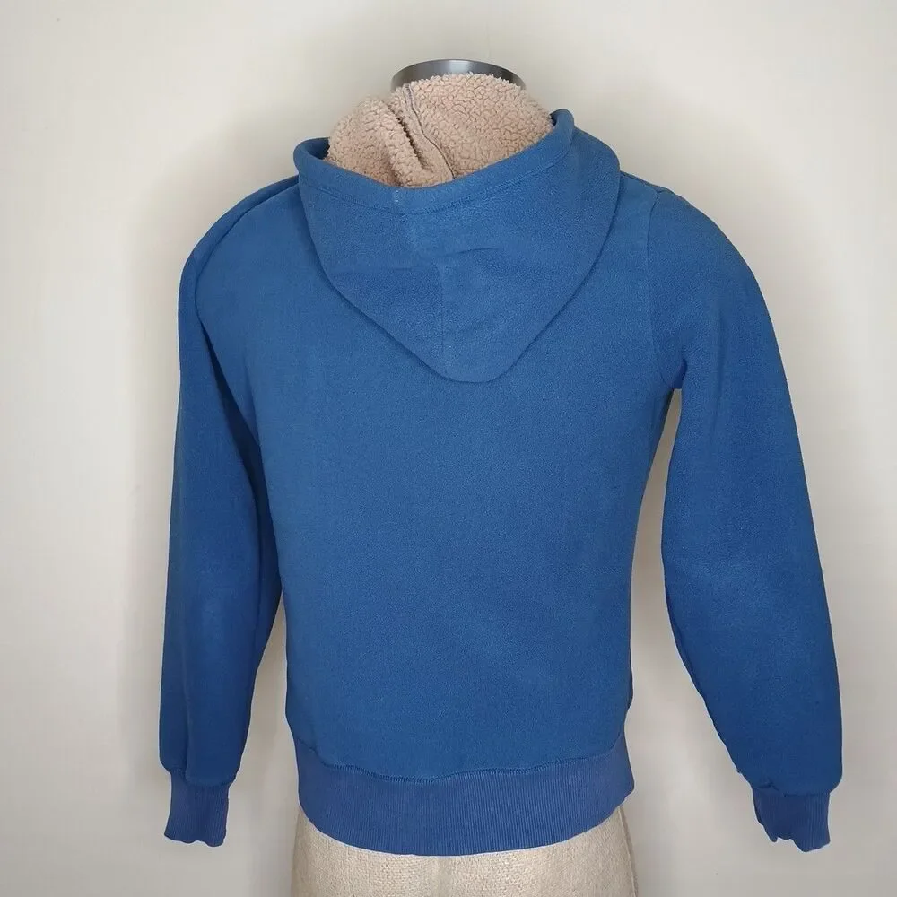 Dickies Hoodie Sweatshirt Mens Sz M Fleece Lined Full Zip Blue